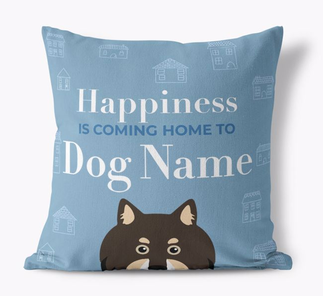 Happiness Is: Personalized {breedFullName} Canvas Pillow